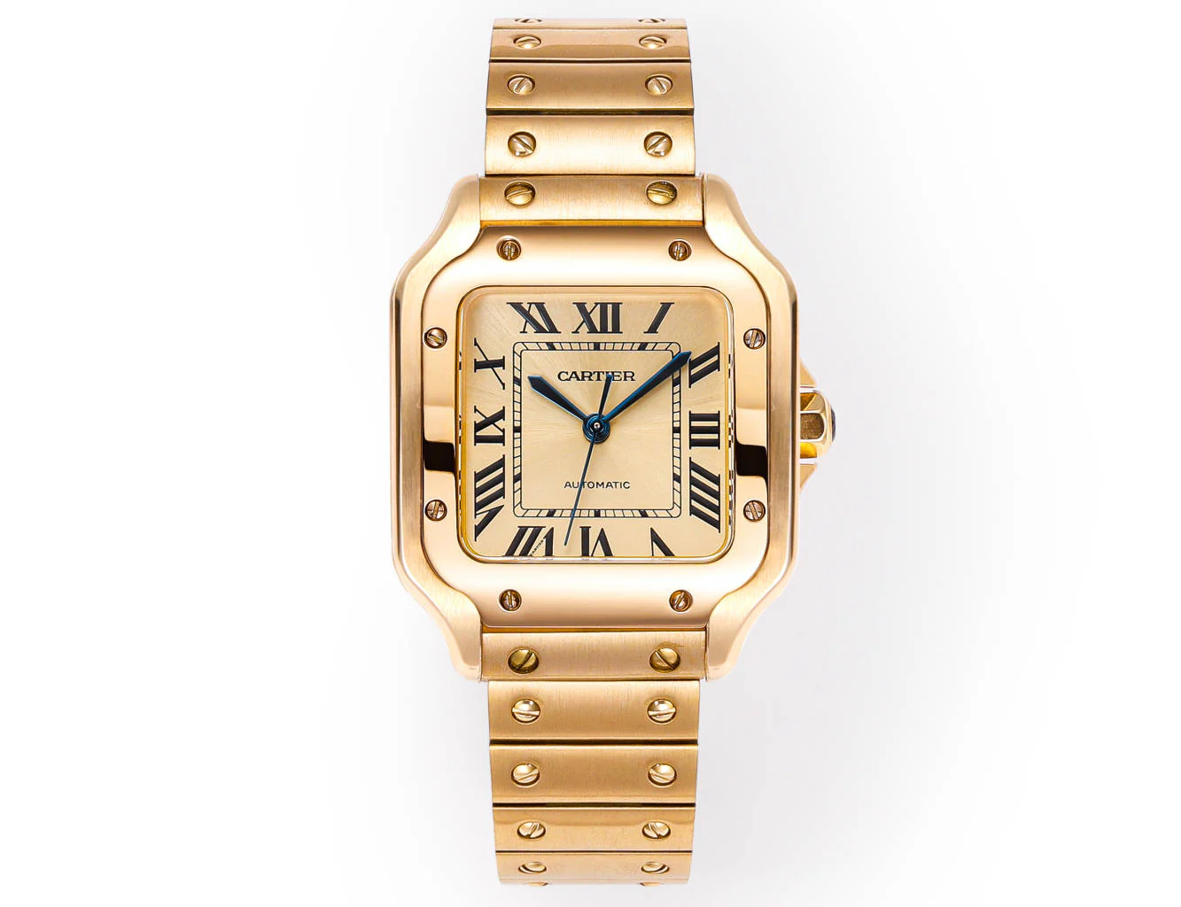 CARTIER Watch SANTOS LADY 35.1MM GOLD CASE GOLD DIAL