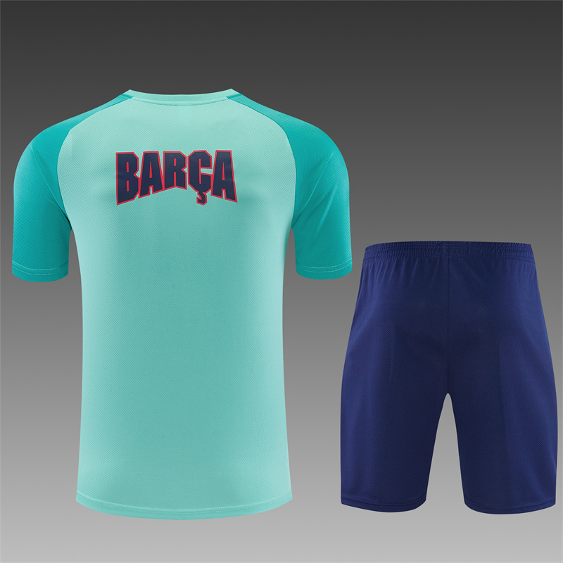 2026/2027 Barcelona Short sleevedtraining clothes (Adult Kids Kit)