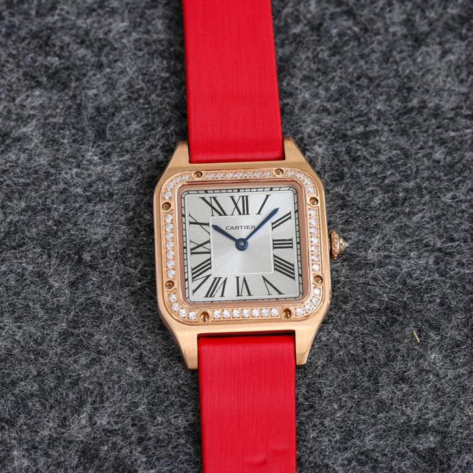 Cartier Watch SANTOS DUMONT LADY RUBBER STRAP