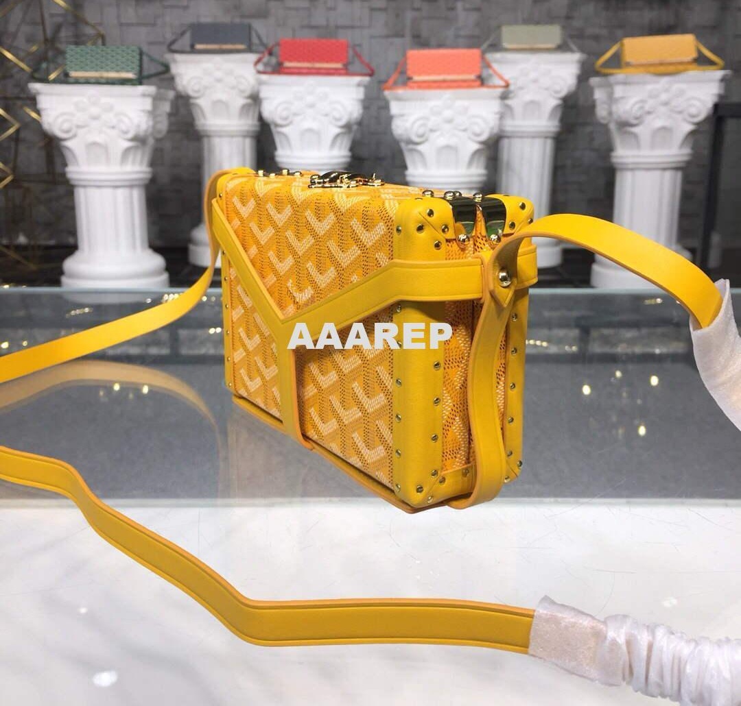 Replica Goyard MINA08PMLTY01CL01P Minaudière Trunk Bag Yellow