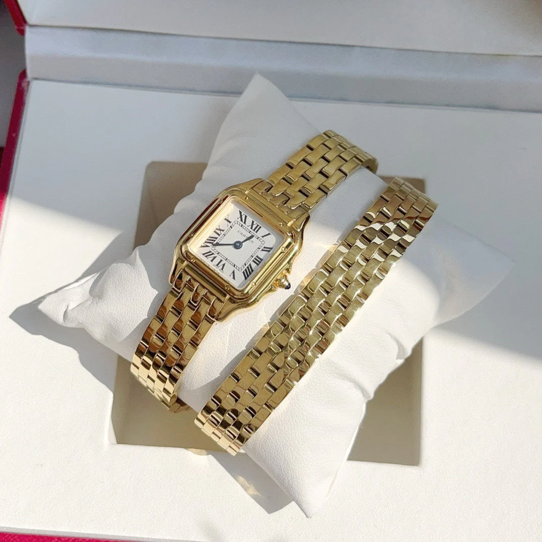 Cartier Watch Panthere 22mm Yellow Gold Double Chain 44cm