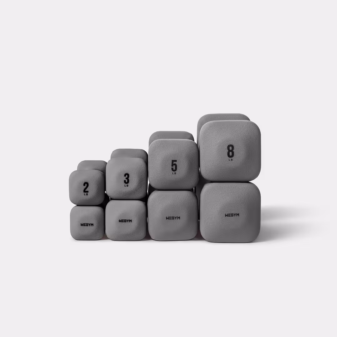 WeGym  SafeGrip Dumbbells Lower Set with Dark Rack