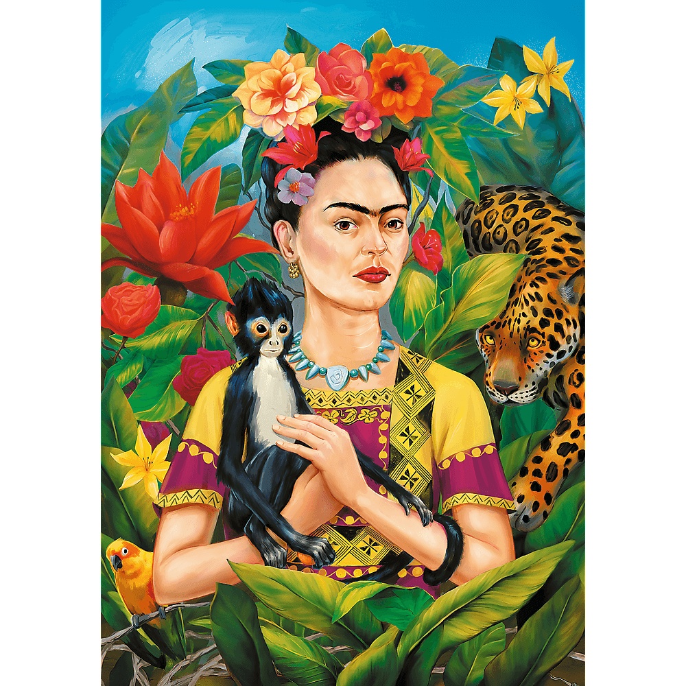 Puzzle Premium Plus Quality 1000 El. Frida Kahlo: Portret W Dżungli