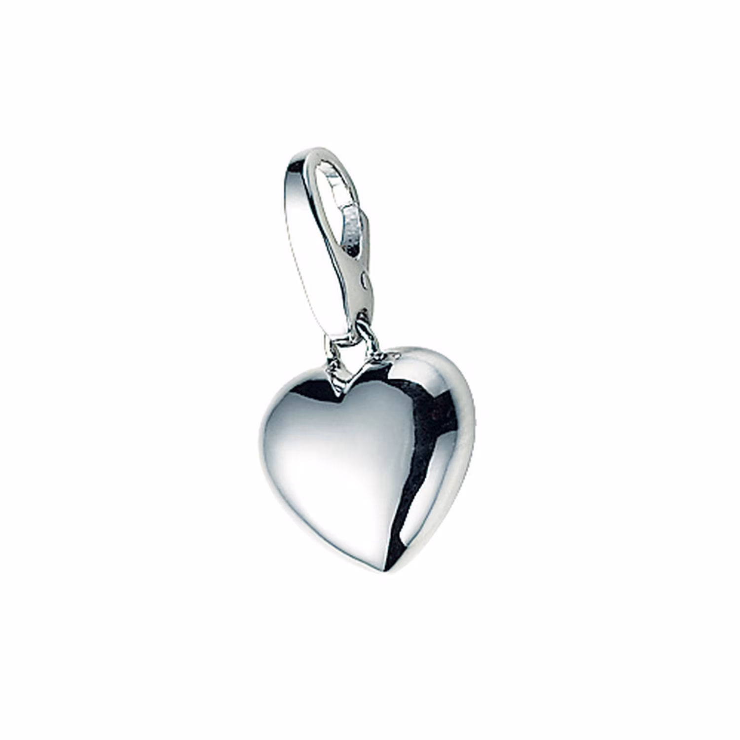 Charm bombiertes Herz, Silber 925