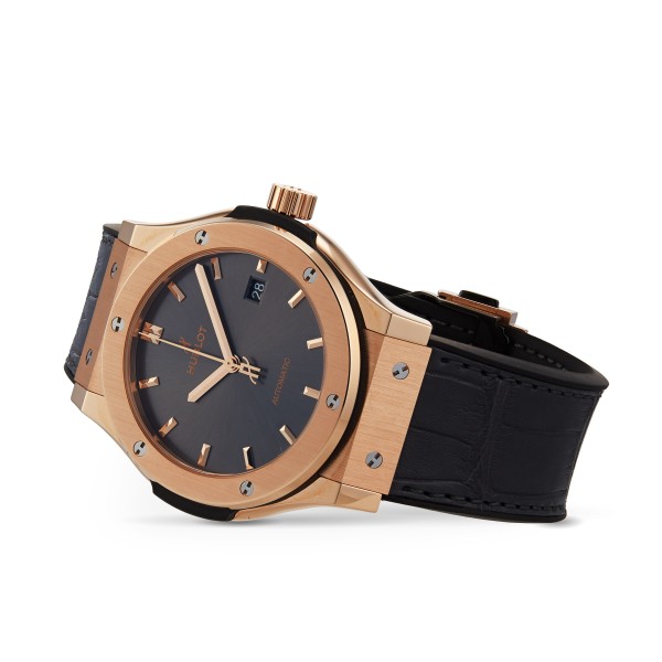 Replica Hublot Classic Fusion Men Automatic Grey Alligator Watch 542.OX.7081.LR