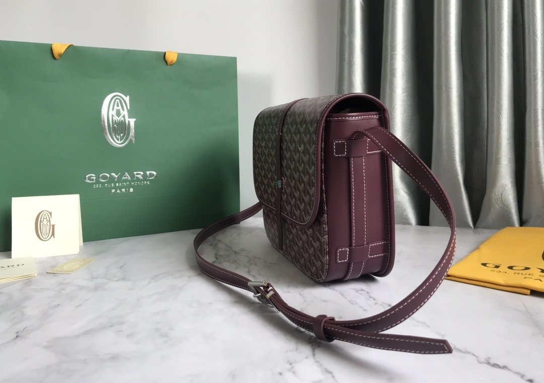 Replica Goyard 2MMLTY01CL01P Belvedere MM Bag GY020183 Wine Red