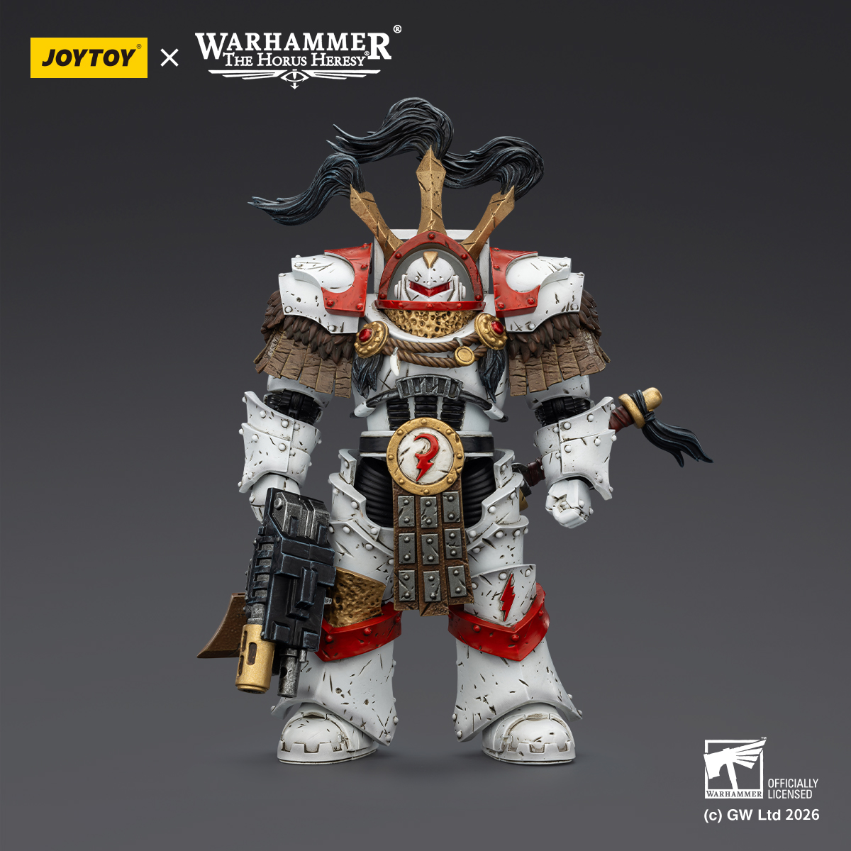 JOYTOY Warhammer 40K 1: 18 White Scars Stormseer Consul and Legion Praetor in Cataphractii Terminator Armour - JOYTOY WORLD