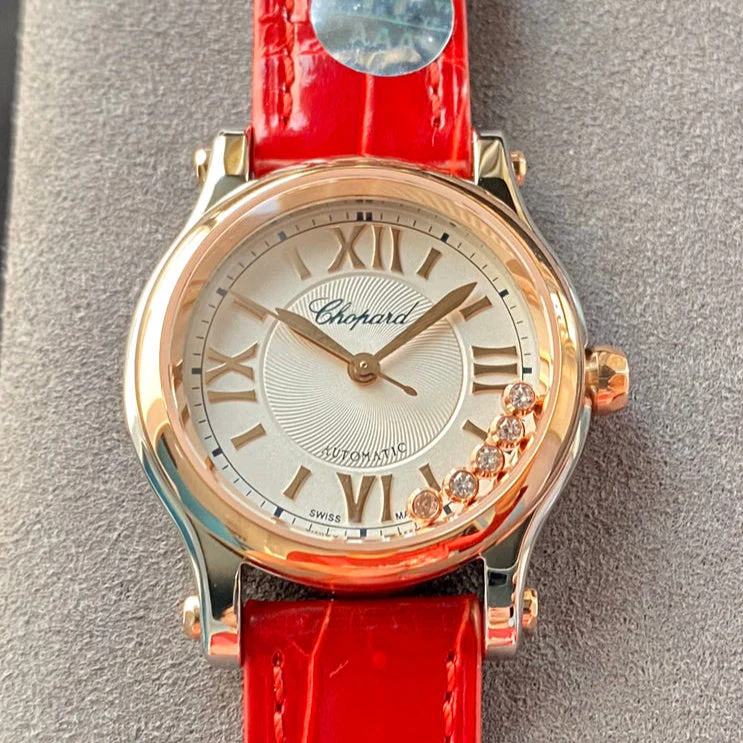 Chopard Watch Happy Diamonds 36mm Pink Gold White Dial