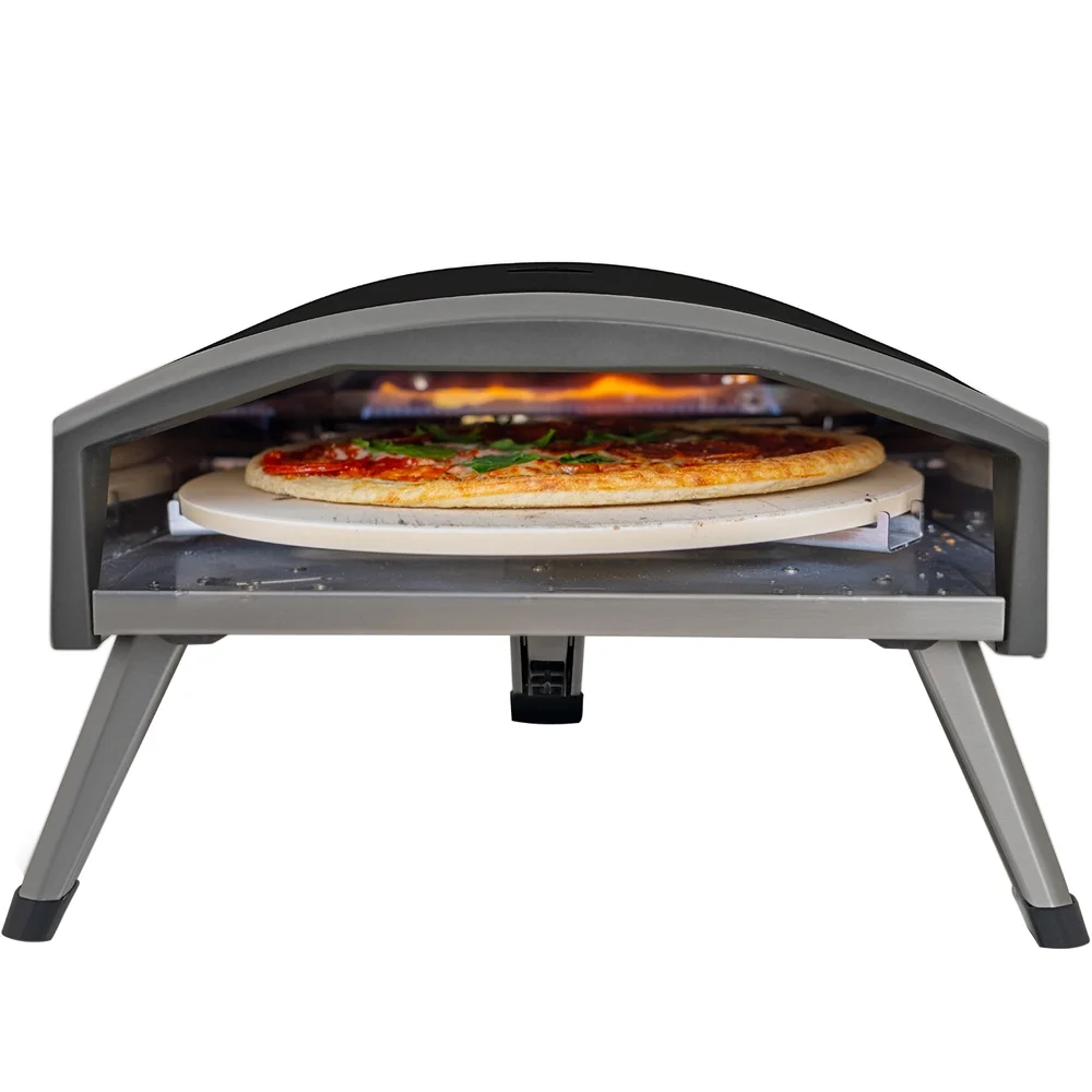 Open Box Deco Chef Outdoor Gas Pizza Oven, Portable Design, Black + 1 Year Warranty