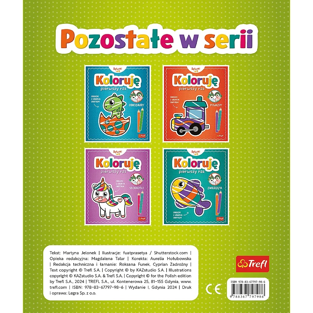 Książka Aktywizująca Bobaski I Miś, Koloruję Pierwszy Raz. Roboty