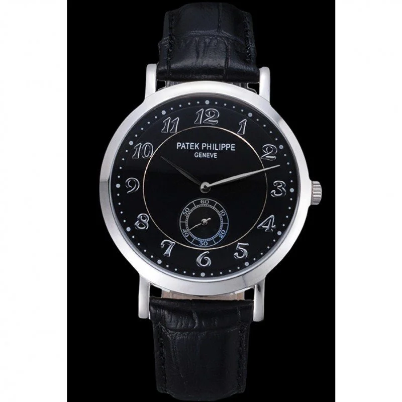 Patek Philippe Calatrava Dial Black 42 mm, Stainless Steel