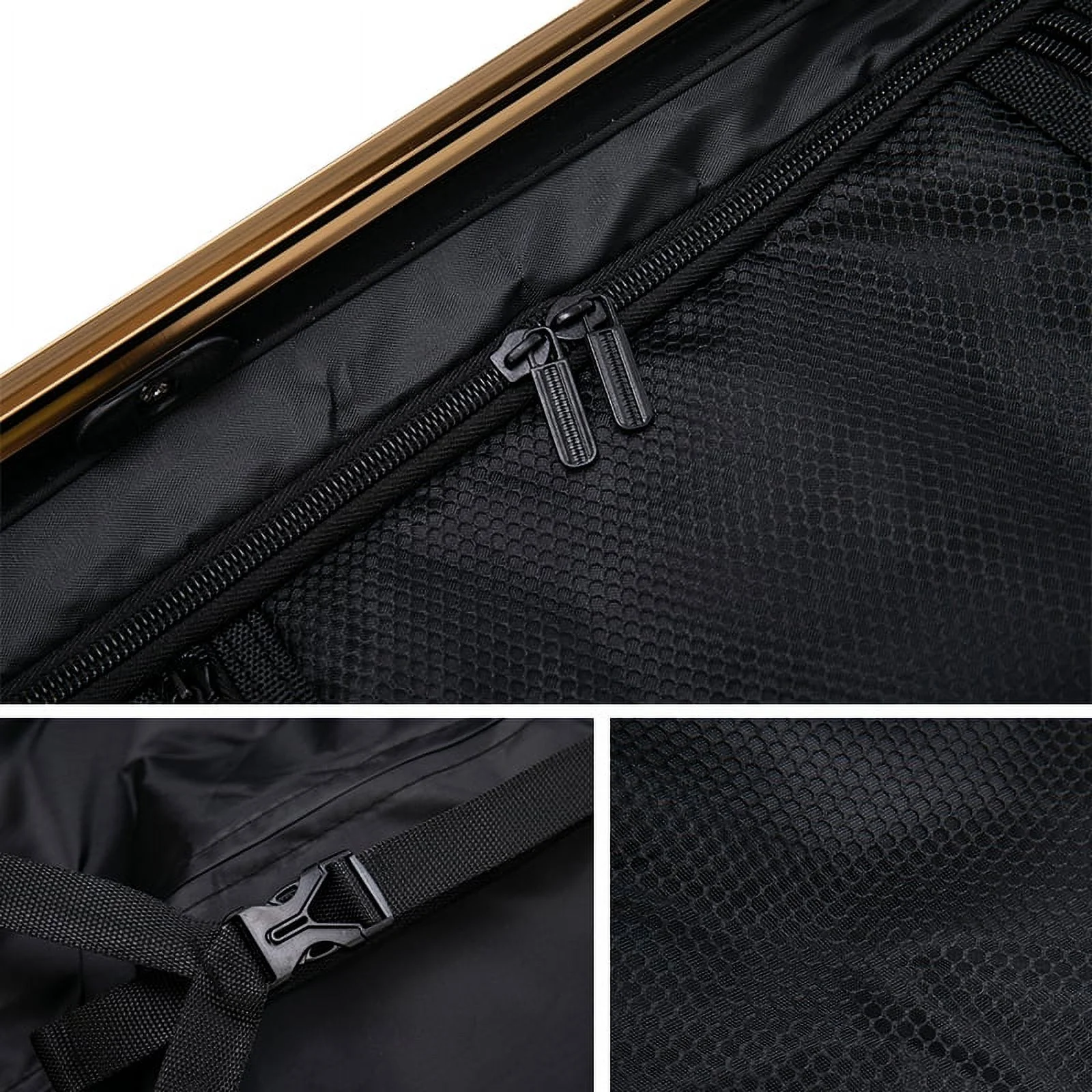 The luggage set is expandable into three sets, with an aluminum frame, password lock and double wheels, suitable for travel, business trips and school (20/24/28 IN)