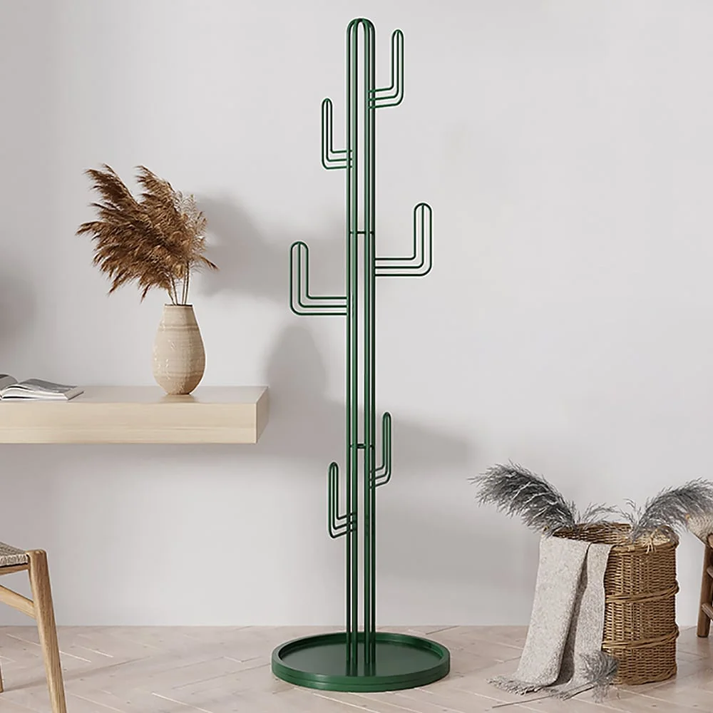 Homary 70.9" Green Clothing Rack Bedroom Entryway Coat Rack Freestanding Cactus Hall Tree