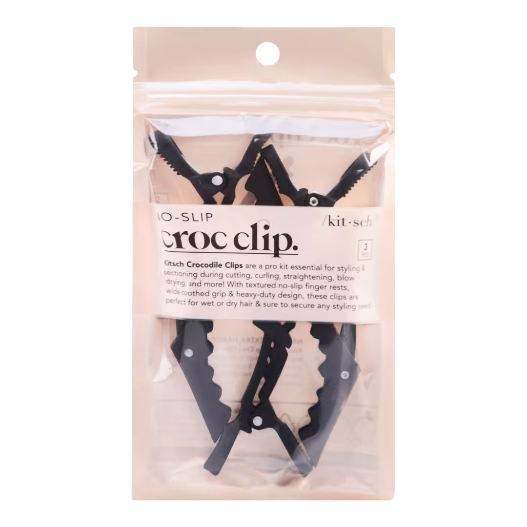 Kitsch  Black No Slip Crocodile Clips
