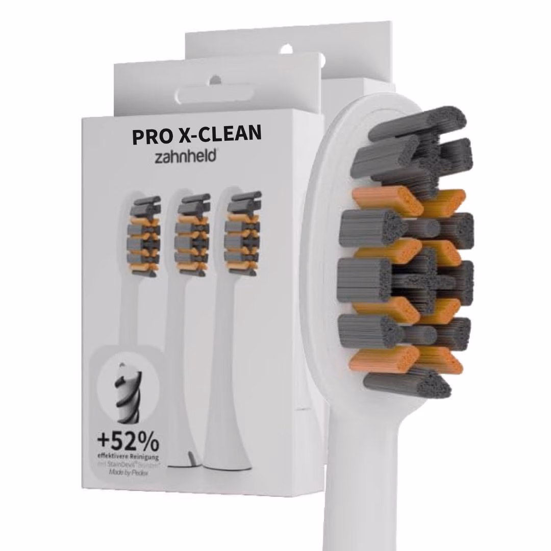 Bürstenkopf Pro X-Clean schwarz (6 Stück) - effektive Zahnreinigung