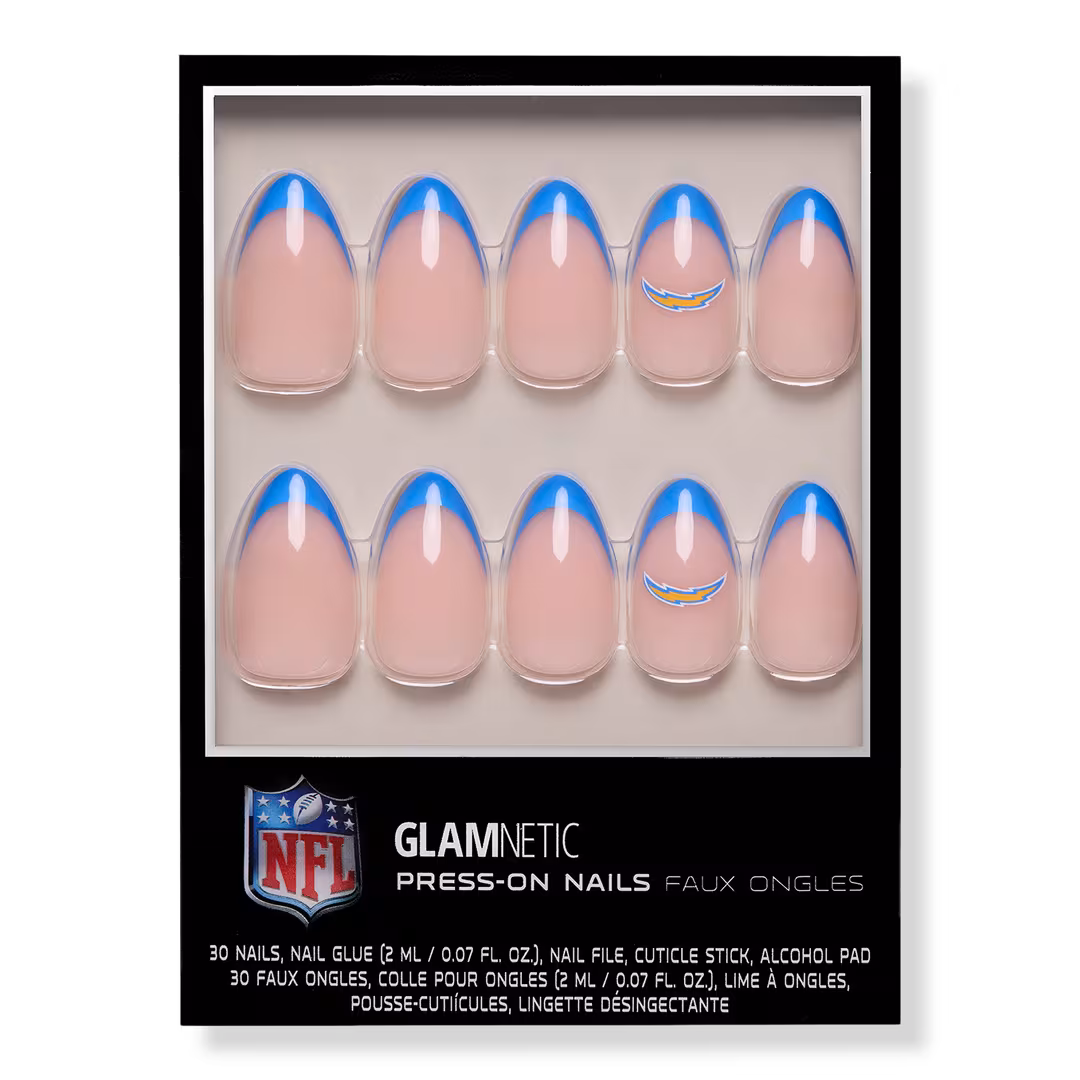Glamnetic x Fanatics Nail  Los Angeles Chargers Press-On Nails