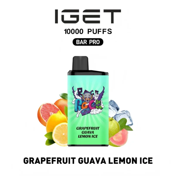 IGET BAR PRO 10000 Grapefruit Guava Lemon Ice
