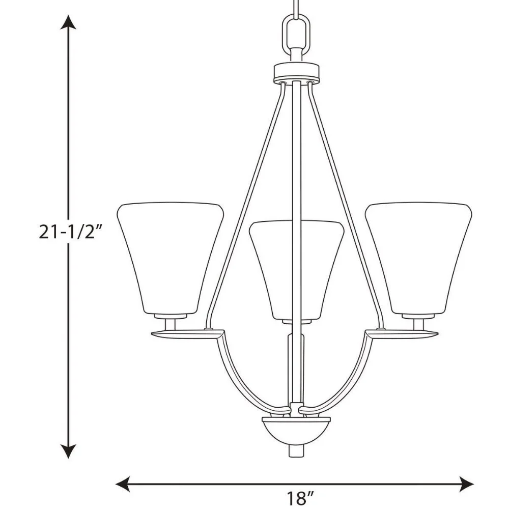 Bravo Collection Three-Light Foyer Chandelier