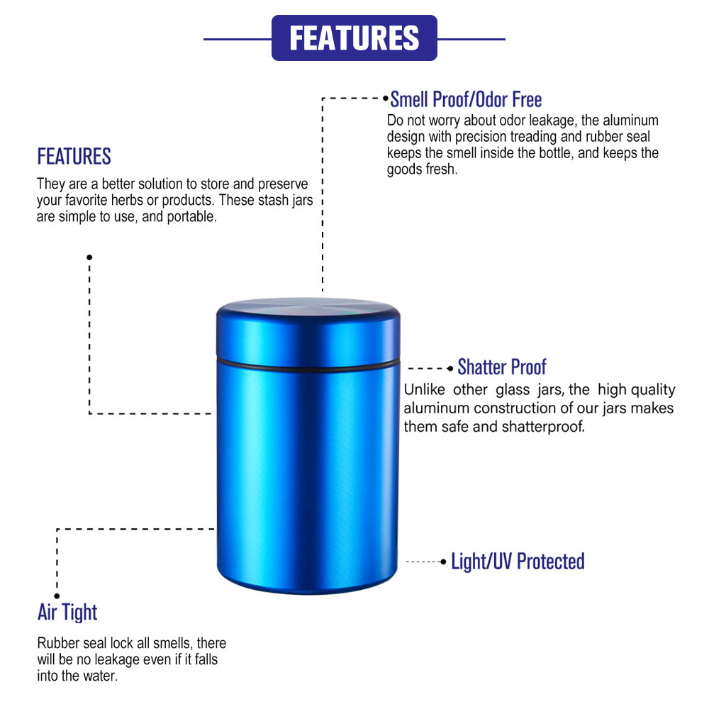Aluminum Alloy Can Weed Stash Jar