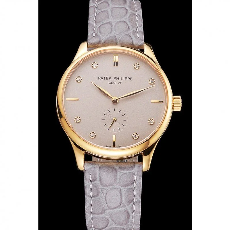 Patek Philippe Calatrava Silver & Diamond Dial 39 mm, Yellow Gold Plated