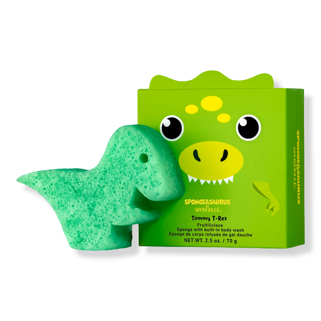 SPONGELLE  Tommy T-Rex | Spongeasaurus Dinosaur Kids Body Wash Infused Buffer