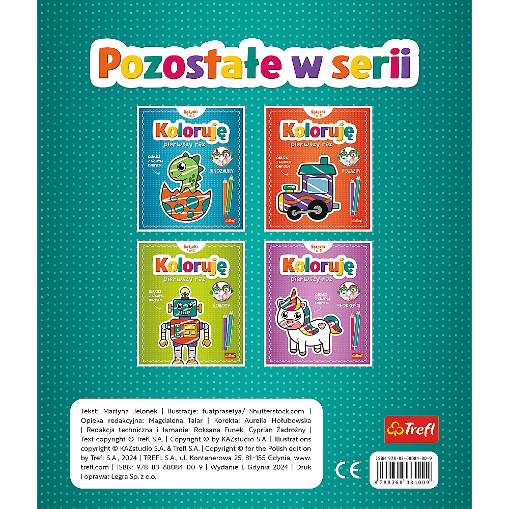 Książka Aktywizująca Bobaski I Miś, Koloruję Pierwszy Raz. Zwierzęta