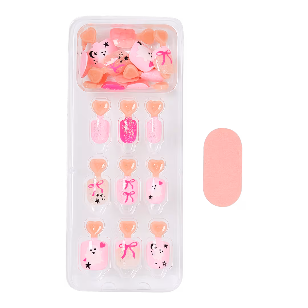 Kiss  Impress Mini Short Squoval Press On Nails for Kids, Sweet Spooks