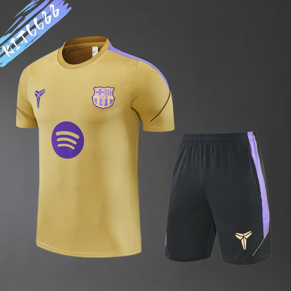2026/2027 Barcelona Short sleevedtraining clothes (Adult Kids Kit)