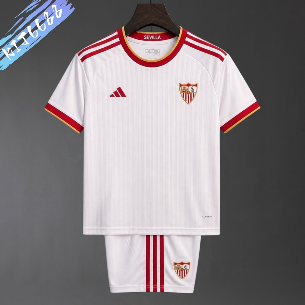 2026/2027 Sevilla Home Football Shirts (Kids Kit socks）