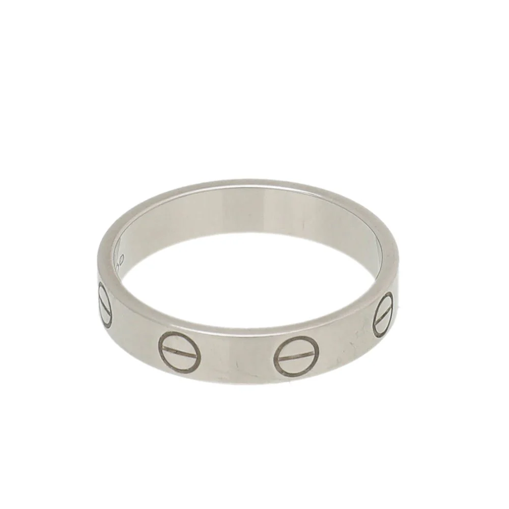 Cartier 18K White Gold Love Wedding Band Ring 51