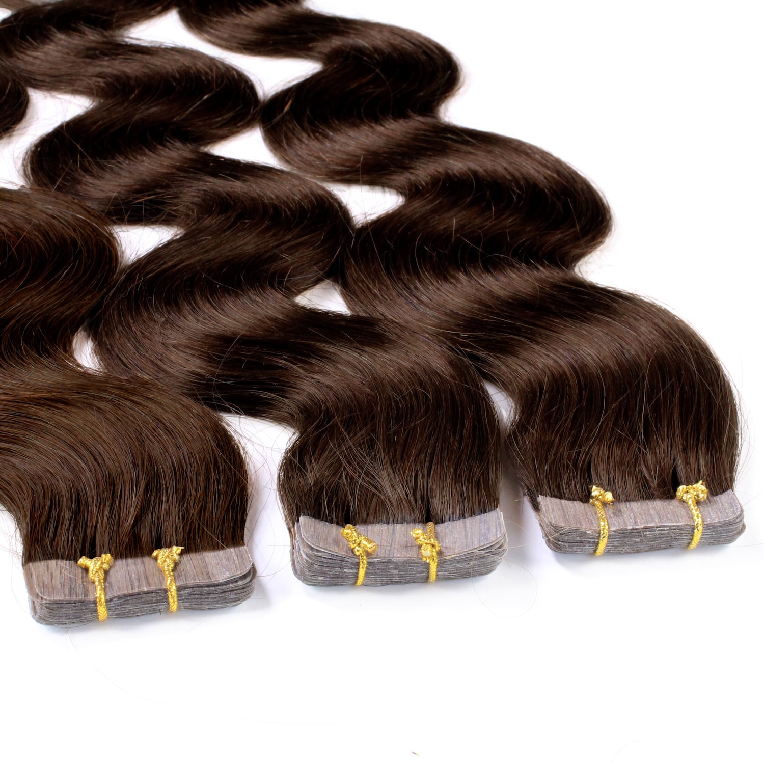 Tape Extensions Echthaar #6/3 Dunkelblond Gold