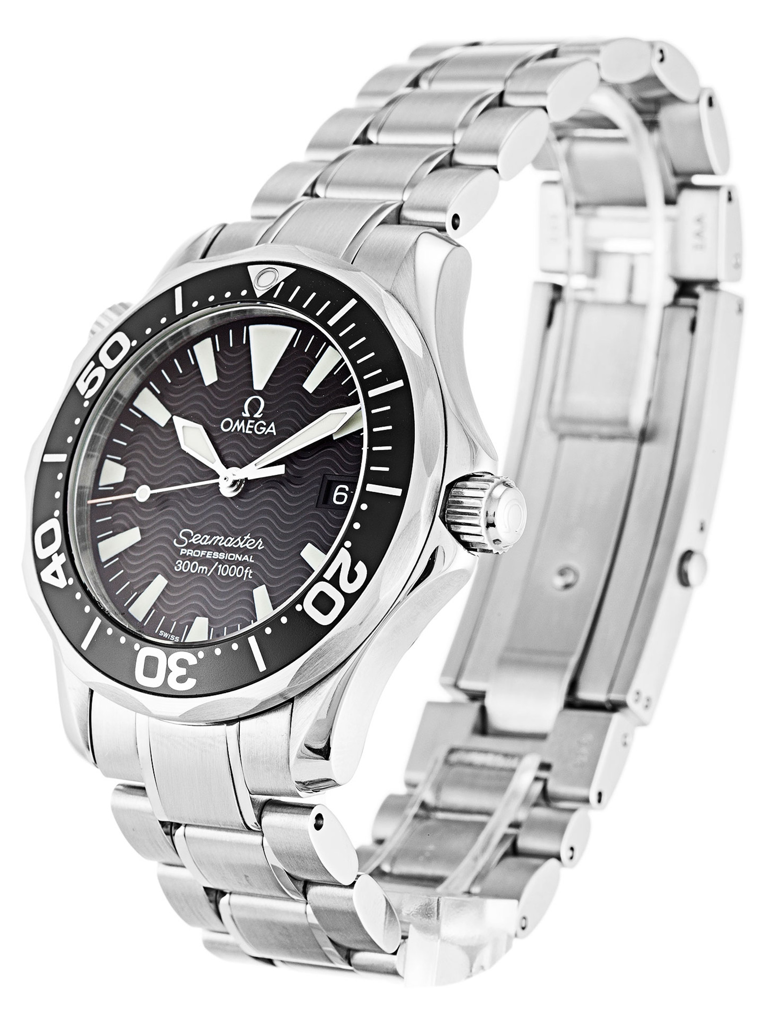 Replica Omega Seamaster 300m Mid Size Black Dial Stick Markers 2262.50.00 36.2MM