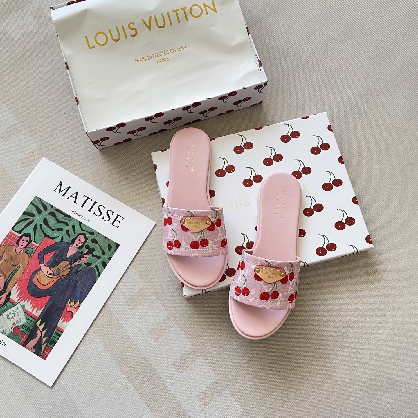 Louis Vuitton LV cherry slippers