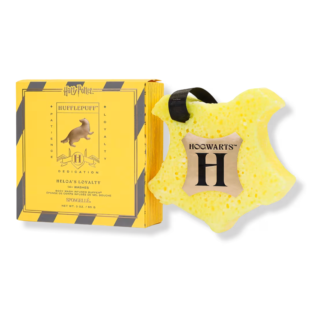 SPONGELLE  Harry Potter™ Hufflepuff™ Helga's Loyalty Body Buffer | Body Wash Infused Buffer