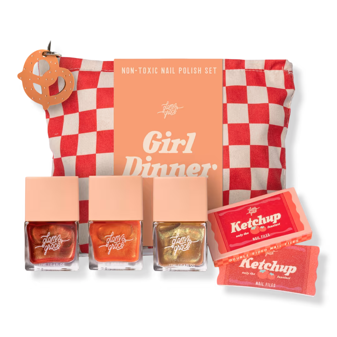 Glam & Grace  Non-Toxic Nail Polish Set - Girl Dinner Collection