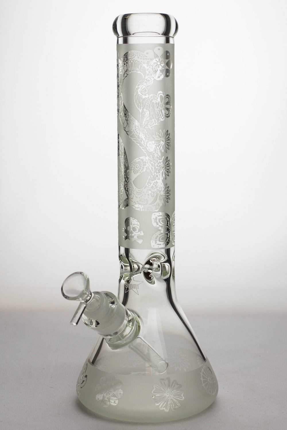 13.5 9 mm thick sandblasted glass beaker water bong