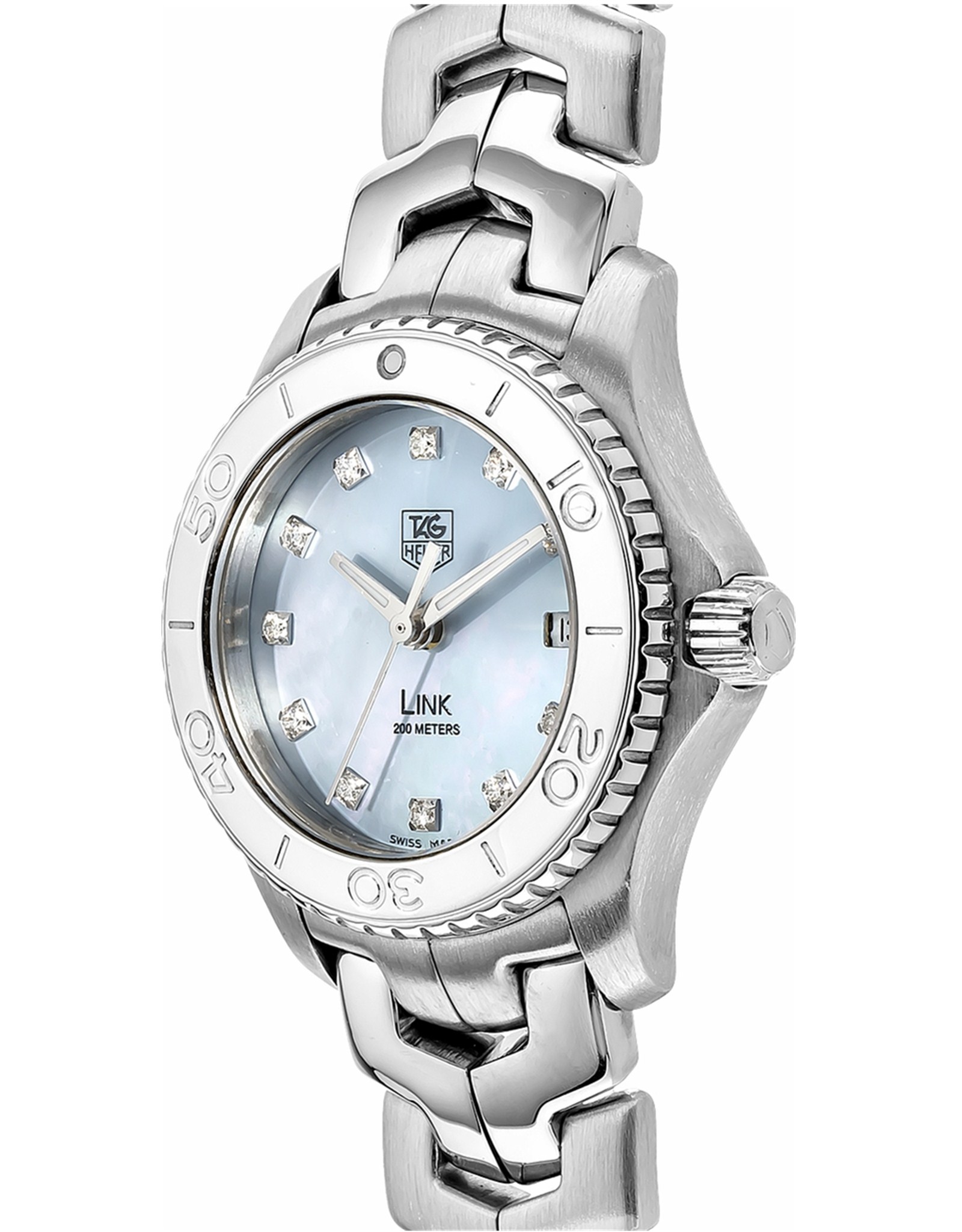 Replica Tag Heuer Link Mother Pearl Blue Dial Diamond WoMen's Watch WJ1317.BA0573 27MM