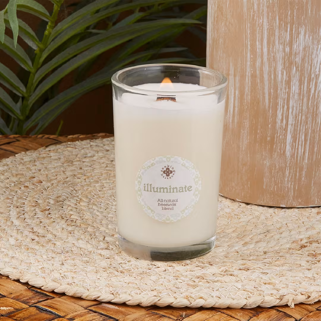 Root Candles  Seeking Balance Aromatherapy Candle -Illuminate - Juniper Rosewood