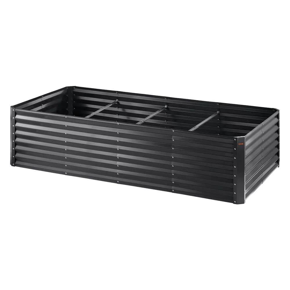 Topcobe Galvanized Raised Garden Bed Planter Box, Planters for Outdoor Plants, Flower Vegetable, 94.5x47.2x23.6