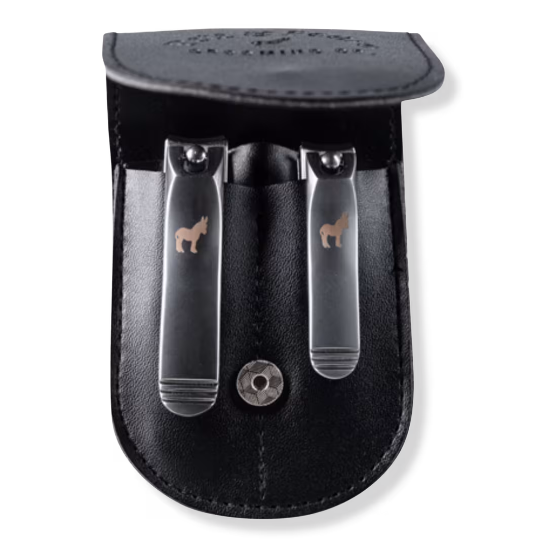 Pete & Pedro  Nail Clipper Stainless Steel Set (Both Fingernail and Toenail) With Leather Case
