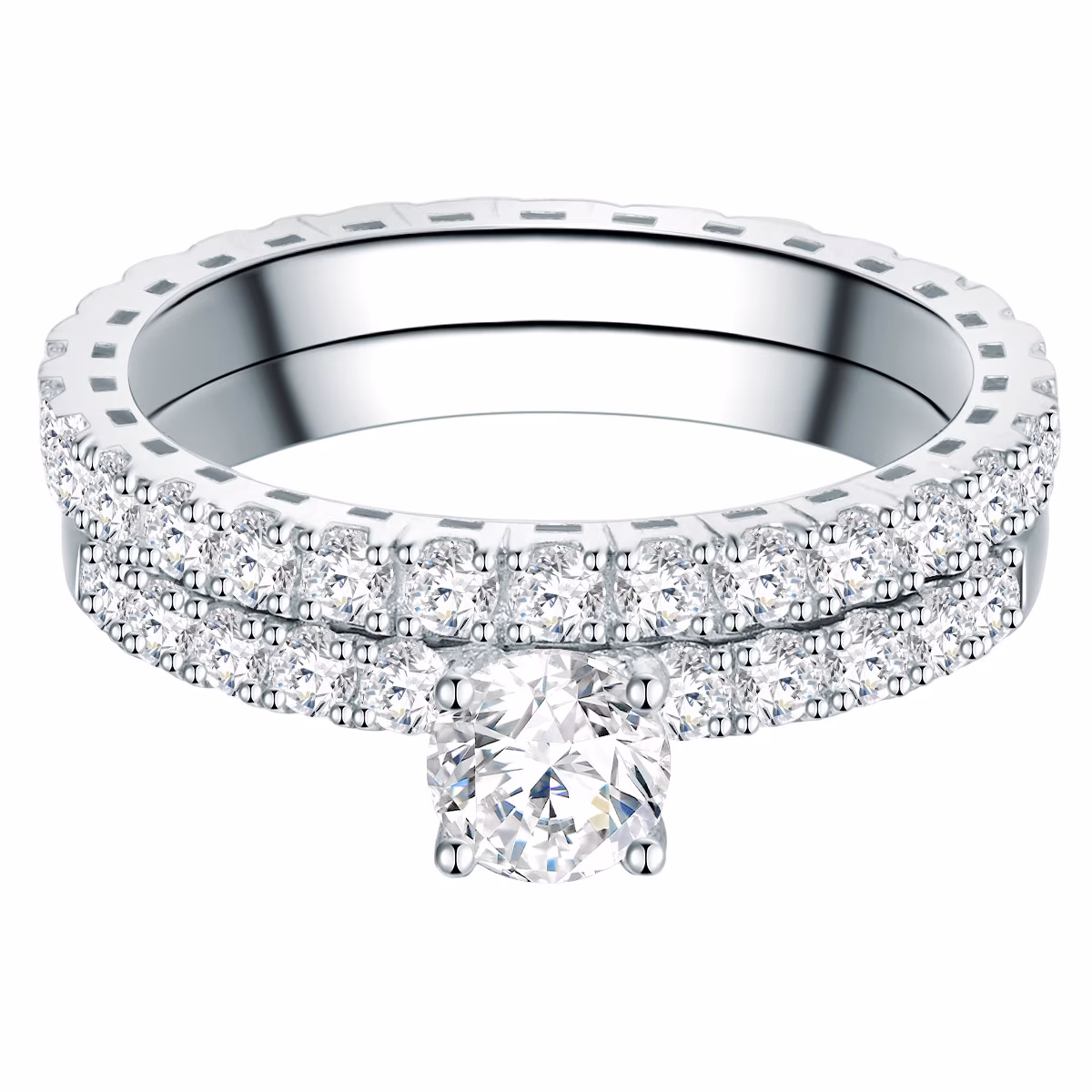 Ring aus Sterling Silber in silber mit Zirkonia