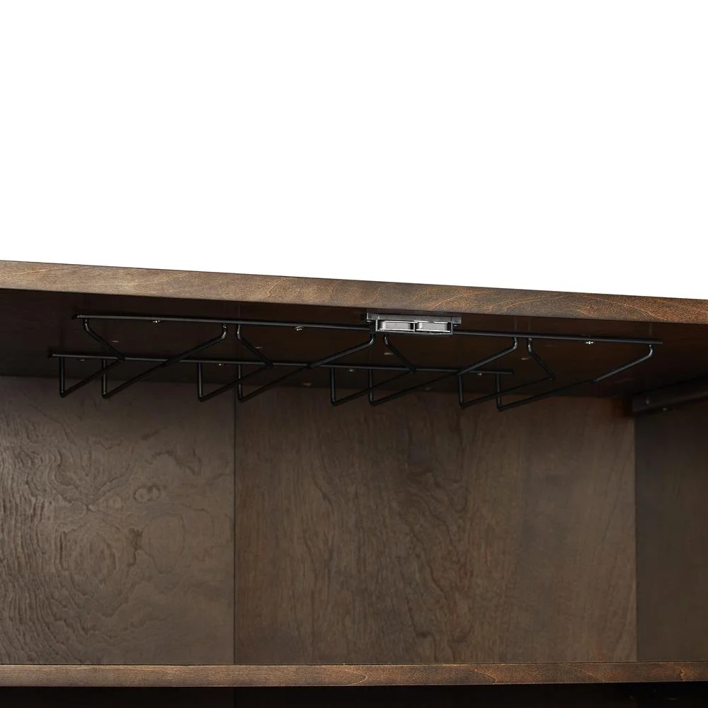 Crosley Furniture Blair Bar Cabinet Dark Brown/Gold