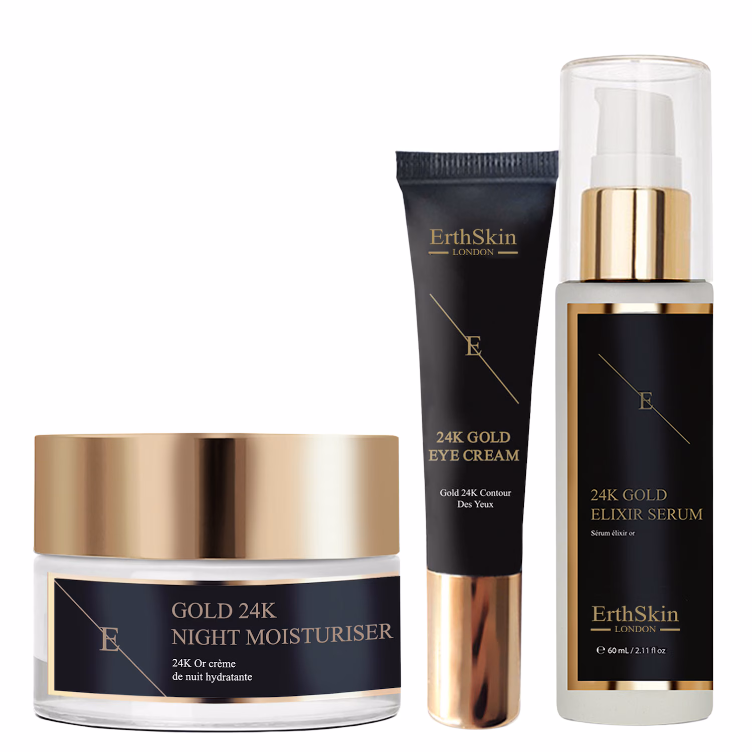 24K Gold Vollgesichts-Trio