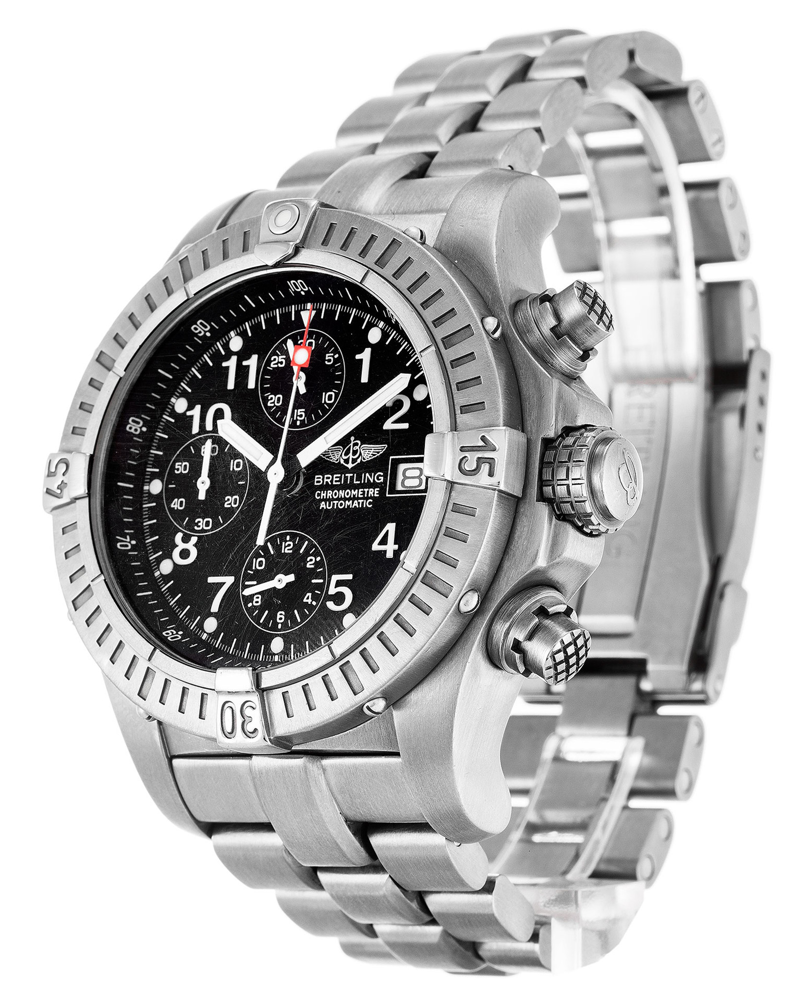 Replica Breitling Chrono Avenger Black Dial Number Markers E13360