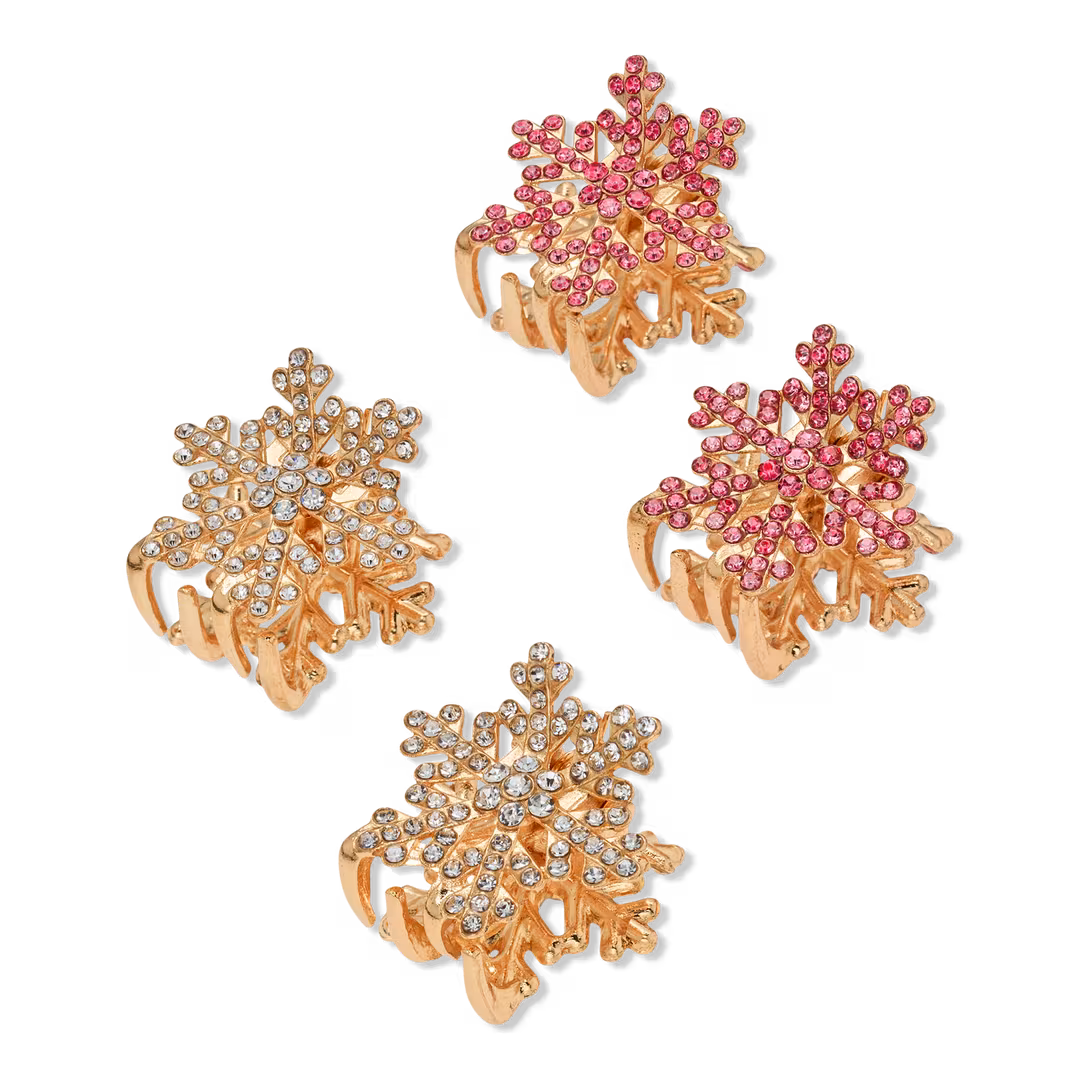 Conair Accessories  Assorted Metal Gold Snowflake Claw Clips
