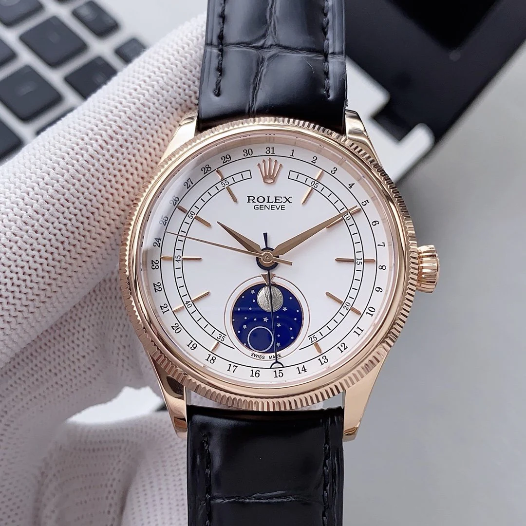 Rolex Watch CELLINI MOONPHASE 39MM ROSE GOLD WHITE DIAL Watch