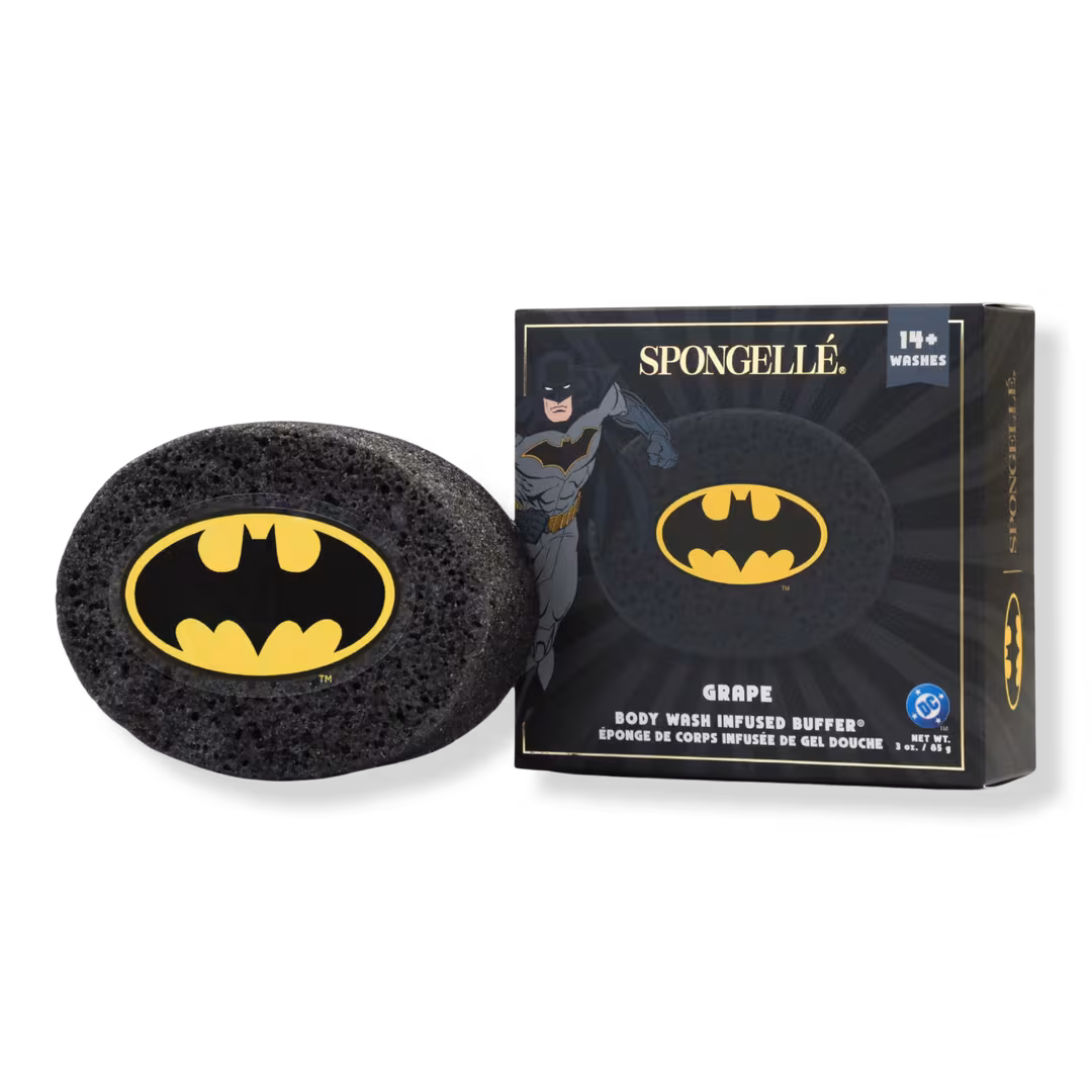 SPONGELLE  DC Batman™ Grape Body Buffer | Body Wash Infused Buffer