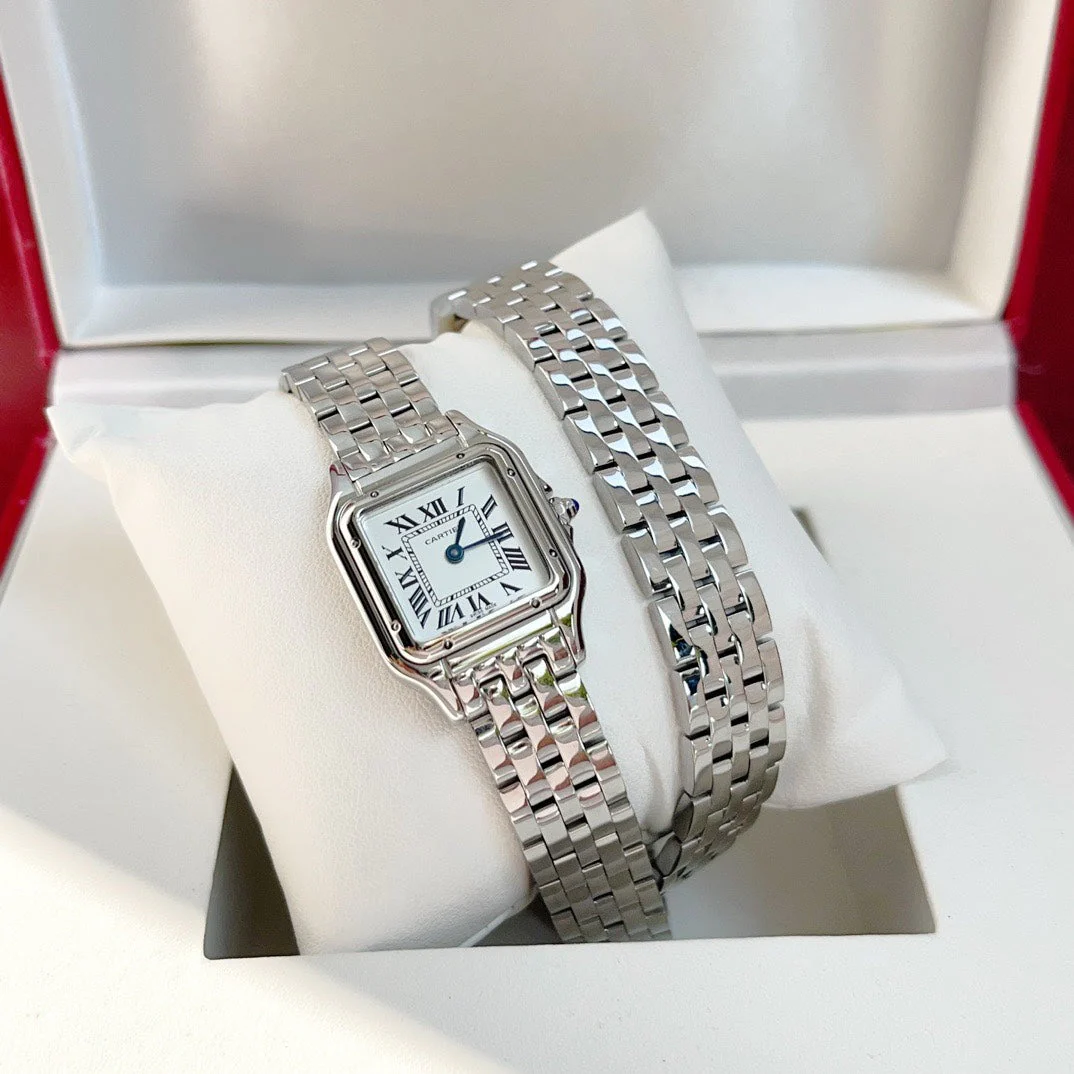 Cartier Watch Panthere 22mm Silver Double Chain 44cm