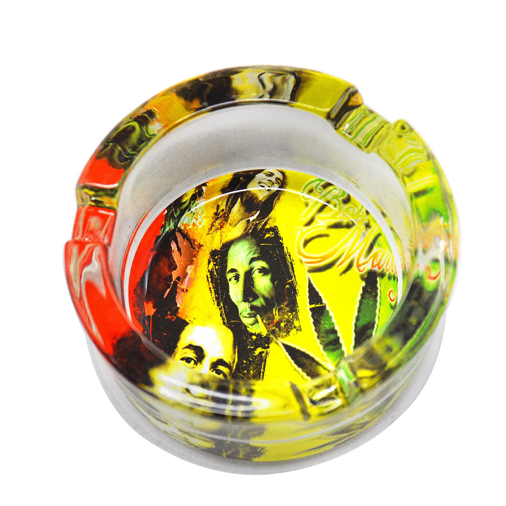 Marijuana Leaf Glass Ashtray (Random Pattern)