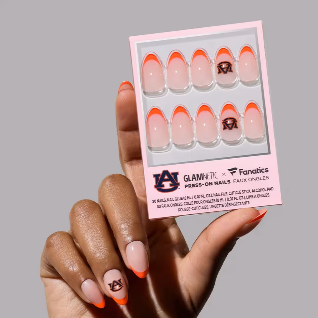 Glamnetic x Fanatics Nail  Auburn Tigers Press-On Nails